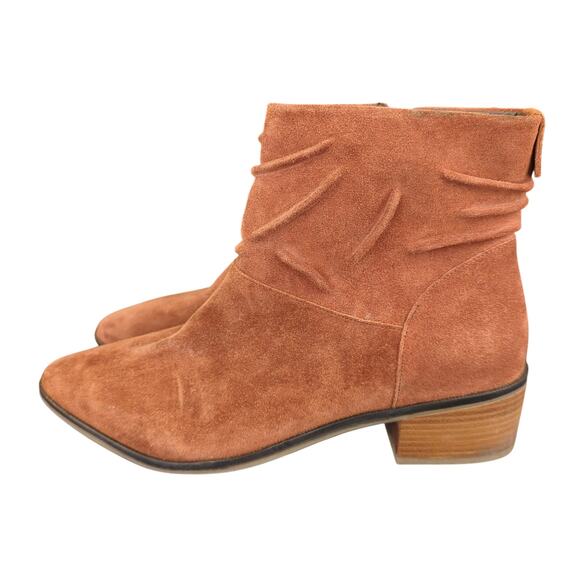 Cole‎ Haan Water Resistant Ankle Boots Booties Brown Suede W23005 Women's 11B - Picture 1 of 8